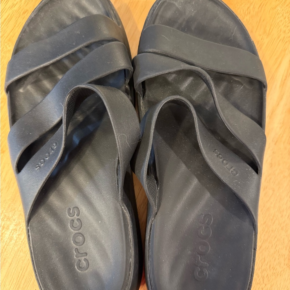 CROCS Charcoal Strappy Sandals